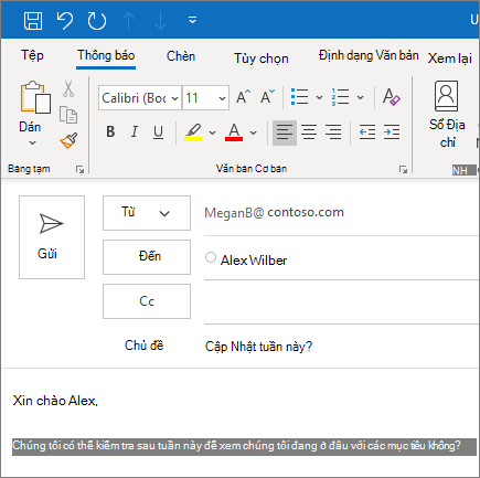 Tạo và gửi email trong Outlook