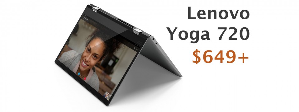 [IFA 2017] Lenovo Yoga 720 có thêm phiên bản 12”, thiết kế đẹp, bản lề 360 độ, USB-C, giá từ 649 USD