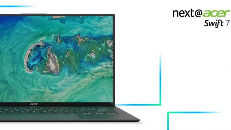 Acer Swift 7 (gen 2): Laptop có độ dày chưa tới 10mm với viền bezel siêu mỏng