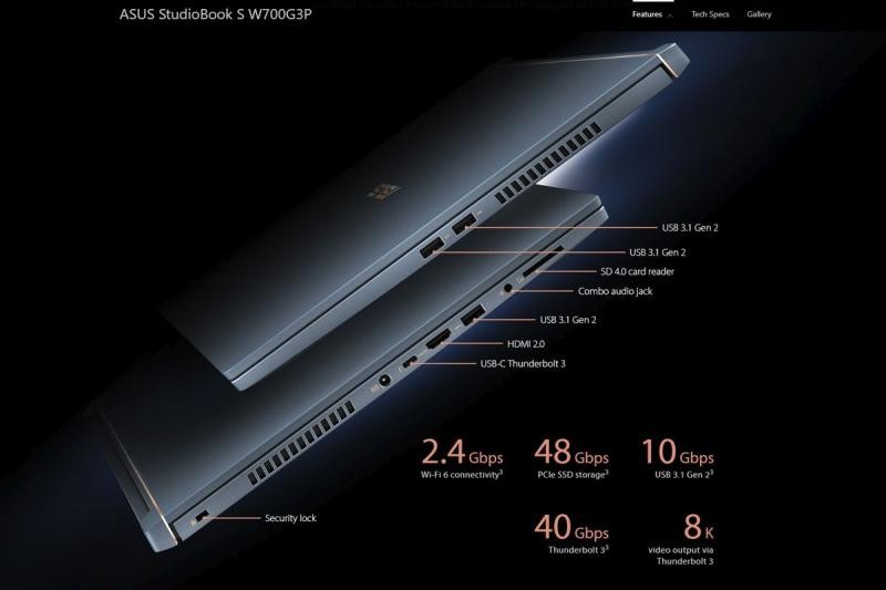 [CES 2019] Asus StudioBook S: Laptop màn hình 17inch với kích thước vô cùng thon gọn