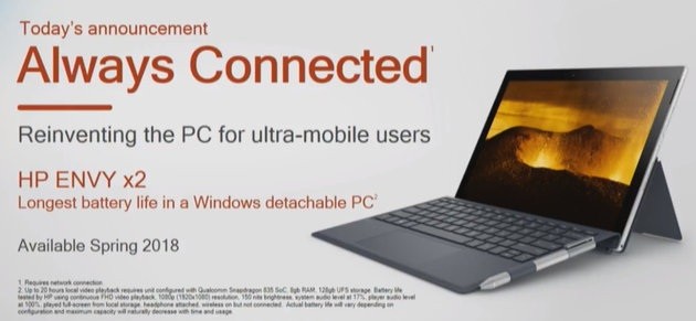 HP Envy x2 Snapdragon 835 đạt chứng nhận tại FCC Hoa Kỳ