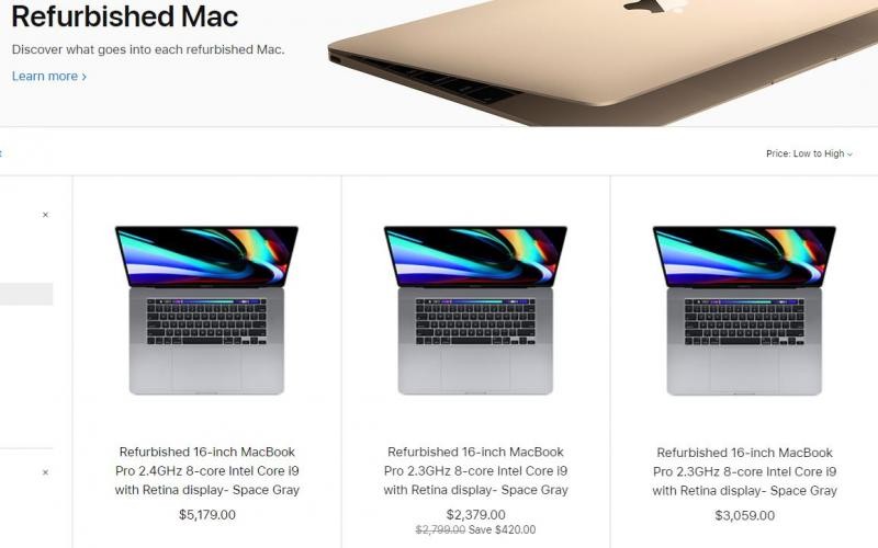 MacBook Pro 16 inch tân trang bắt đầu được bán ra với giá giảm 15%