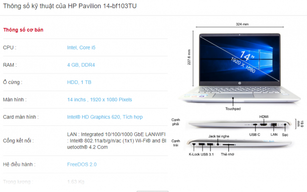 Trải nghiệm HP Pavilion 14-bf103TU: Thiết kế hiện đại, hiệu năng ổn định trong phân khúc