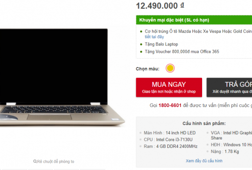 Trai Nghiem Lenovo Yoga 520 Laptop 2 In 1 So Huu Man Hinh Fullhd Nhung Gia Chi 12 Trieu Dong 10 1