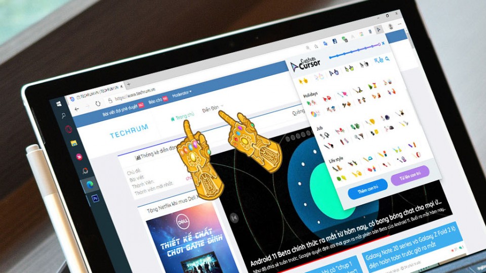 Tùy biến con trỏ khi duyệt web với tiện ích Custom Cursor