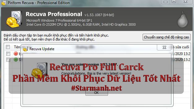 Recuva Pro Full – Phần mềm khôi phục dữ liệu