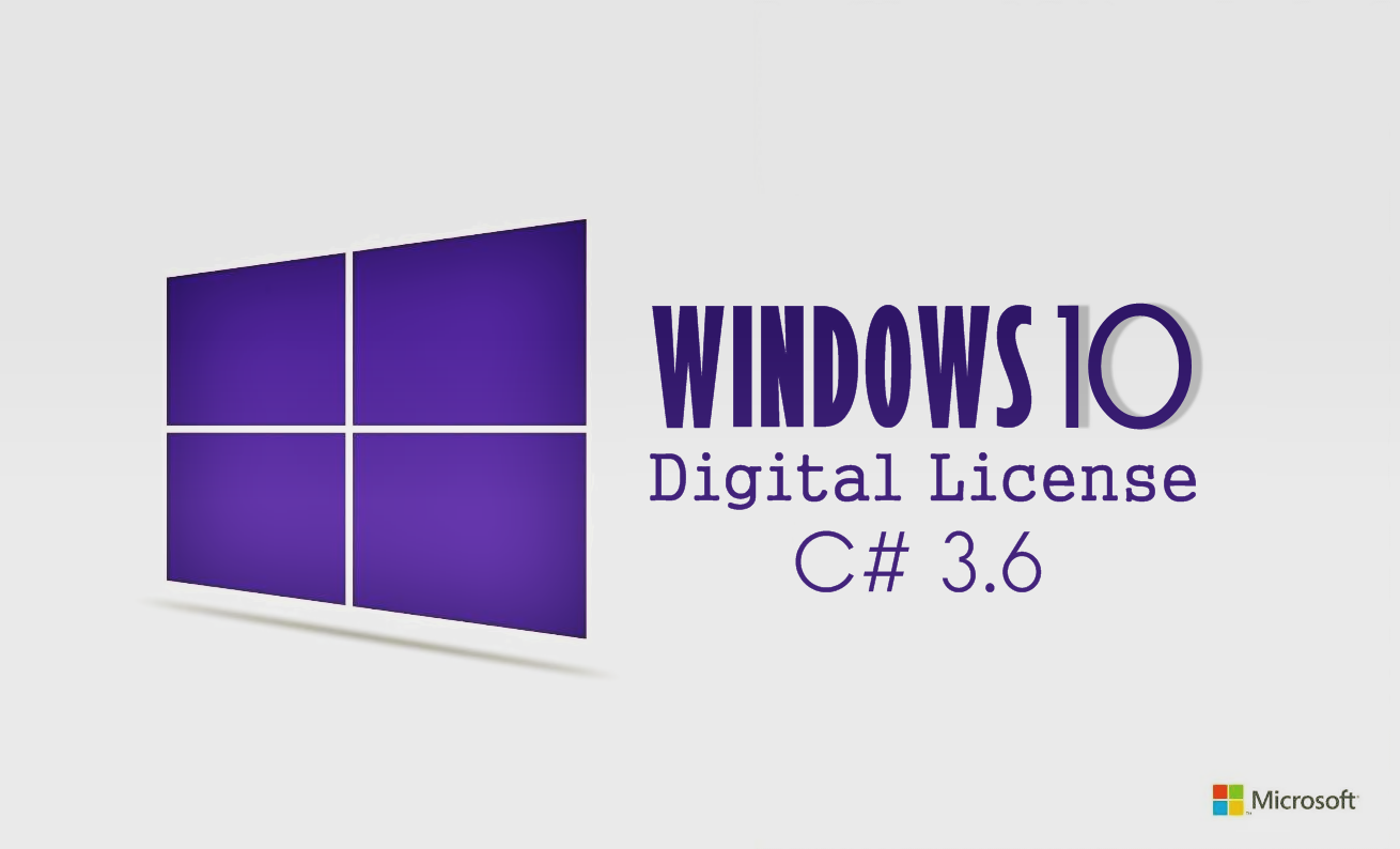 Active Windows 10 bản quyền số Windows 10 Digital License C# v3.6 Multilingual