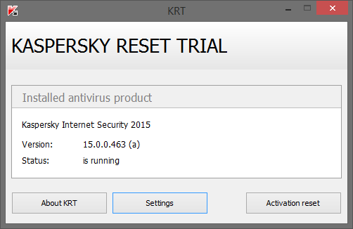 Reset 90 ngày dùng thử vĩnh viễn Kaspersky Reset Trial