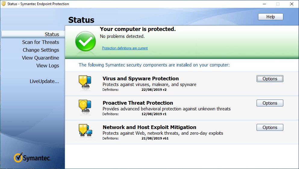 symantec endpoint protection hosted login