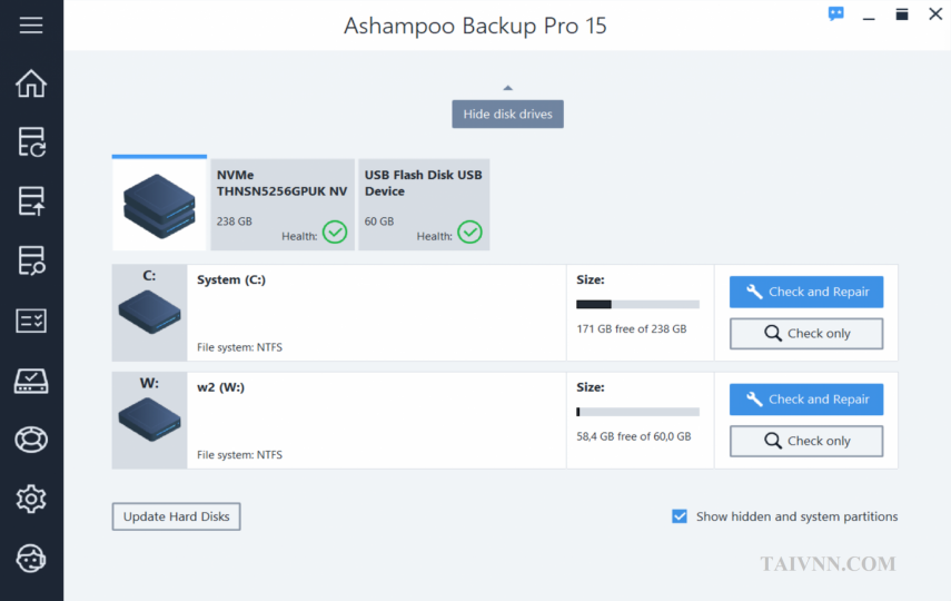 Ashampoo Backup Pro Full V15.03 – Backup dữ liệu máy tính