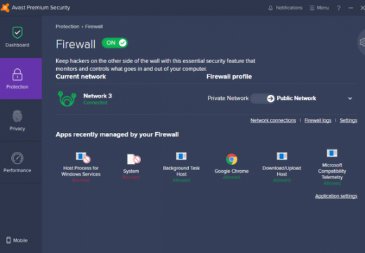 Avast Premium Security Firewall