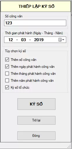 Công cụ ký số theo Nghị định 30/2020/NĐ-CP