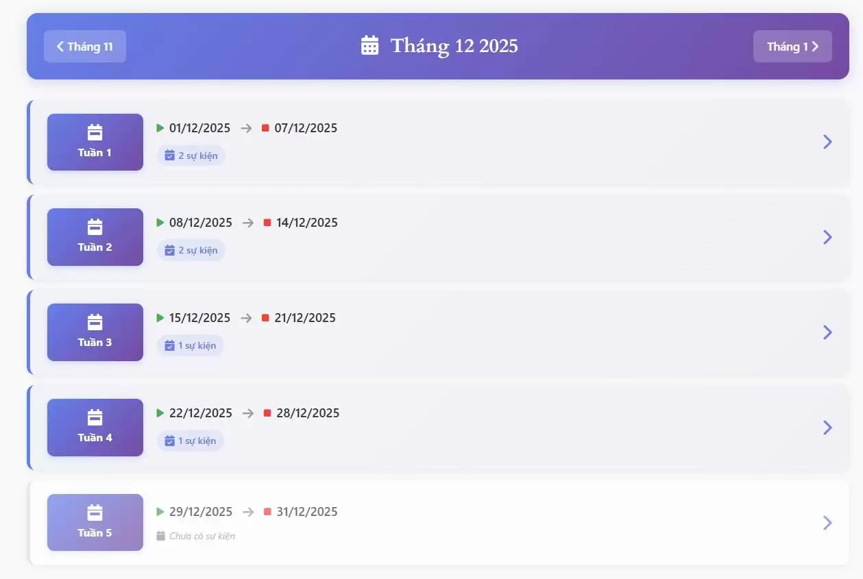 Plugin Calendar NSG: Công cụ hiển thị lịch công tác chuyên nghiệp trên nền tảng WordPress