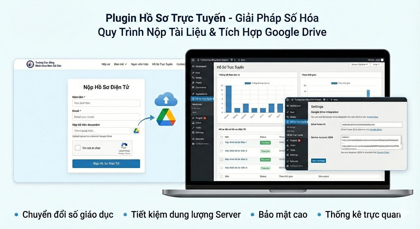 Công Cụ Hỗ Trợ Nộp Hồ Sơ Trực Tuyến Tích Hợp Lưu Trữ Đám Mây