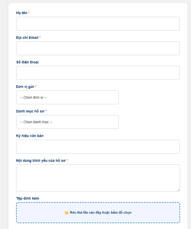 Công Cụ Hỗ Trợ Nộp Hồ Sơ Trực Tuyến Tích Hợp Lưu Trữ Đám Mây